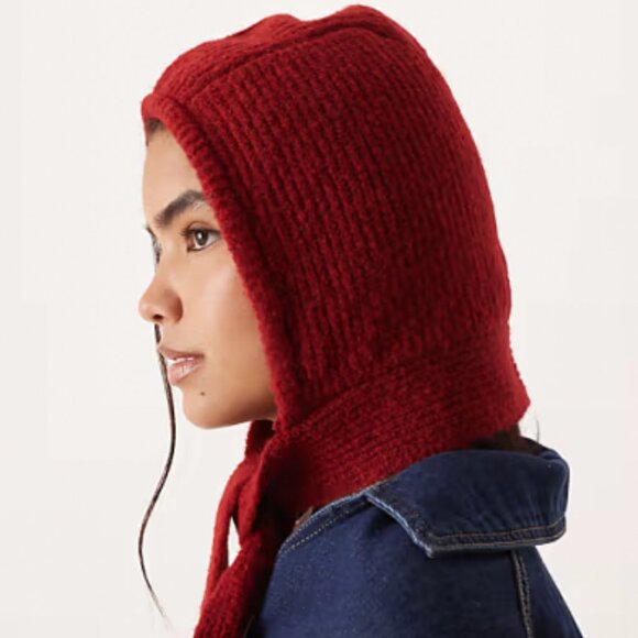 FREE PEOPLE Balabonnet Knit Bonnet Hat Red One Size NWT - Picture 4 of 5